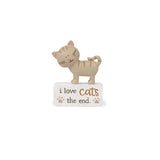 Furry Friends I Love Cats The End Cat Block 3.25"