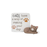 Furry Friends Cats Have a Way of Making Your Day Plaque 4.25"
