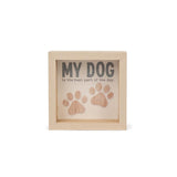 Furry Friends My Dog is the Best Part of the Day Paw Prints Box Sign 4"