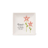 Warm Hugs Blessed to Have an Aunt Like You Flower Ceramic Trinket Tray 4.25"