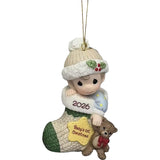 Precious Moments 2026 Baby Boy with Stocking 1st Christmas Ornament