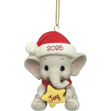 Precious Moments 2026 Joyful Elephant with Santa Hat Ornament
