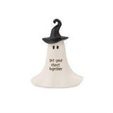 Halloween Ghost with Black Witch Hat Get Your Sheet Together Mini Figurine