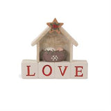 Baby Jesus on Love Word Block Mini Figurine