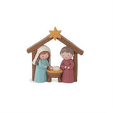 Holy Family Kids Nativity with Creche Mini  Figurine