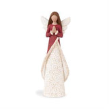Praying Angel with Red Robe 8" Figurine
