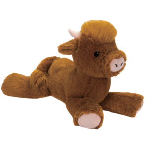 26" Lay Down Highland Cow Stuffed Animal Plush