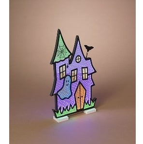 15.8" Halloween Haunted House Infinity Mirror Décor
