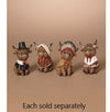 4.5" Thanksgiving Pilgrim or American Indian Highland Cow Figurine