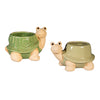 5.9" Ceramic Whimsical Turtle Planter
