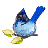 3.5" Blue Jay Bird Sitting on Leafy Branch Acrylic Figurine