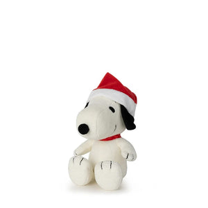 Corduroy Santa Hat Sitting Snoopy Stuffed Plush 7"