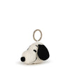 Corduroy Snoopy Head Stuffed Plush Keychain in Cream 2"