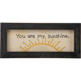 You Are My Sunshine Stitched Framed Sign 9.5"