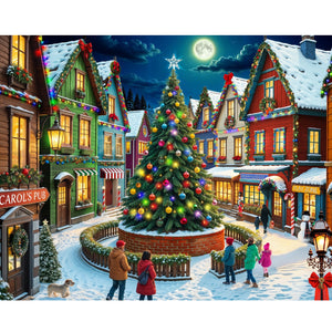 Springbok Merry Town Square 1000-Piece Christmas Puzzle