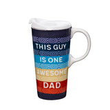 This Guy is One Awesome Dad 17 Oz. Ceramic Travel Cup with Lid and Box