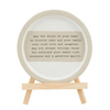 Doors of Your Home Forever Open Sentiment Stoneware Plate with Easel