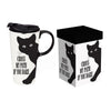 Cross My Path You Dare Black Cat 17 Oz. Travel Cup with Lid and Box
