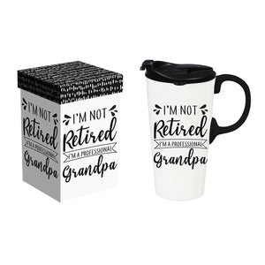 Ceramic Perfect Travel Cup, 17 oz., w/ box, Professional Grandpa