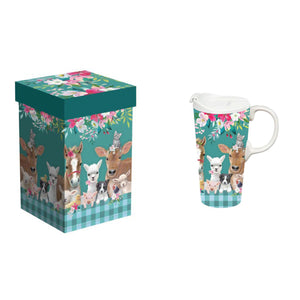 Farm Animals 17 Oz. Travel Cup with Lid and Box