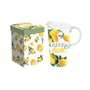 Rise & Shine Lemon Drop Collection Perfect Travel Cup, 17oz., with Gift Box