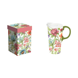 Florals from the Garden 17 Oz. Travel Cup with Lid and Box