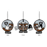NFL Raiders Ball Head Ornament