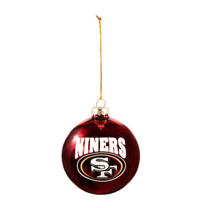 San Francisco 49ers Blown Glass Ornament
