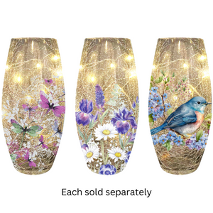 4.5" x 8.9" LED Lighted Wings & Blooms Spring Vase