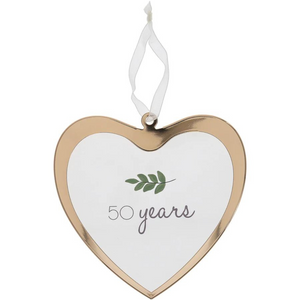 4.75" 50 Years Glass Ornament