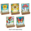 4.8" LED Light Up Bright Stained Glass Nature Tabletop Décor