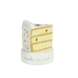 Make A Wish Birthday Cake Candle Holder Light-Up Sitter Figurine