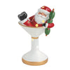 Santa in Martini Glass LED Light Up Sitter