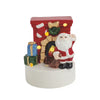 Santa by Fireplace with Presents LED Light Up Sitter