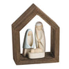 Farm House Holy Family Nativity Set with Wooden Stable