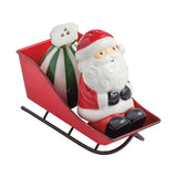 Santa & Toy Bag in Sleigh Salt & Pepper Shakers Set, 4"