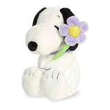 11" Peanuts Snoopy with Purple Flower Plush Stuffed Animal