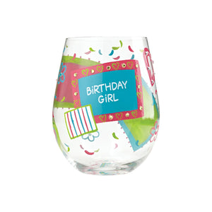 Lolita Stemless Glass Birthday Girl