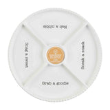 Snack Divided Four Sectioned Tray 12.25"