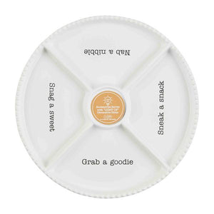 Snack Divided Four Sectioned Tray 12.25"