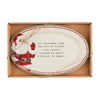 Nostalgic Santa Oval Sentiment Plate Christmas Time, 10"