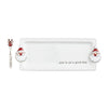 And To All A Good Bite Santa Serving Tray and Rudolph Spreader with Enamel Icons Hostess Gift Set of 2, 14"
