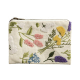 Tossed Flowers Embroidered Zipper Pouch