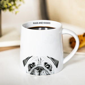 Animal Antics Pugs & Kisses 17 Oz. Mug