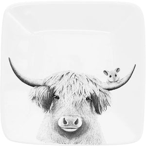 Animal Antics Highland Cow 4.25" Keepsake Dish