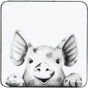 Animal Antics Pig 4.25" Coaster