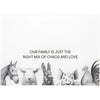 Animal Antics Glass Cutting Board Animal Antics Our Family Is Just the Right Mix of Chaos and Love Cutting Boards