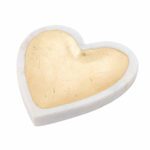 White Heart Marble Trinket Dish