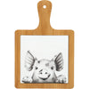 Animal Antics Pig Bamboo & Ceramic Tile Trivet