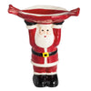 Santa Pedestal Holding Peppermint Serving Platter, 7"